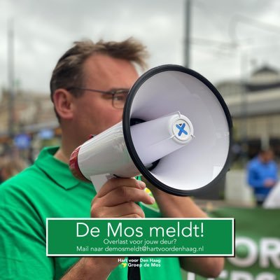 Hart voor Den Haag/Groep de Mos doet hier meldingen van afval, hondenpoep, ratten, scheve stoeptegels, deelscooters e.d.  Mail: demosmeldt@hartvoordenhaag.nl