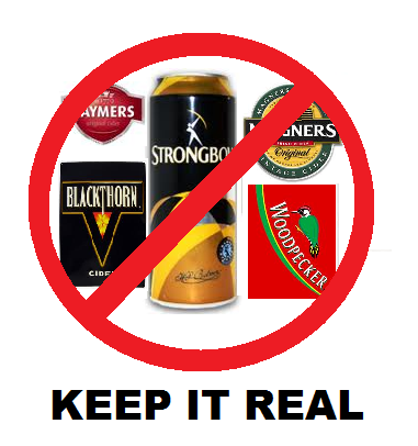 Fighting crimes against cider. Forget the fizz, ice over cider, Krapperberg and say NO to bow. Try some #realcider ...or you're nicked.