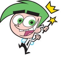 the official Twitter page for Cosma one of Timmy's fairy godparents alongside his wife, Wanda.son is Poof