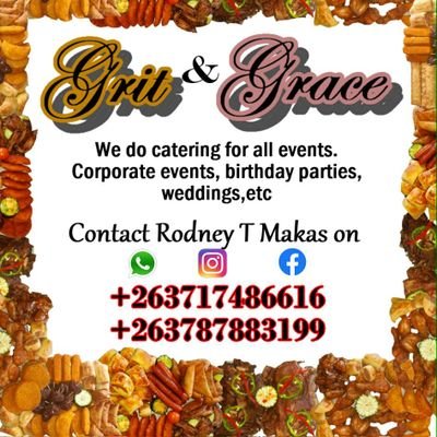 We do catering for all events
We serve our food fresh
App or call Rodney 0717486616