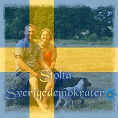 Half American, Half Swede. Grew up in Austin, TX- now living in Gothenburg, married, having kids and grandkids. I'm proud Patriot and Swedendemocrat SD