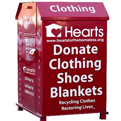 Official twitter of Hearts for the Homeless. By recycling clothing and shoes, we are able to fund a Mobile Soup Kitchen and Food Pantry.