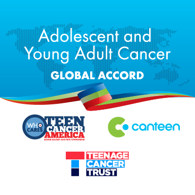 @CanTeenAus @TeenCancerUSA & @TeenageCancer supporting a global approach to improving cancer care and outcomes for young people with cancer. #AYACancerCongress