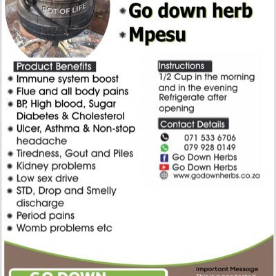 Traditional doctor from venda, i have always wanting to give back to the community and i believe in African resources