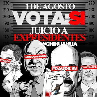 El domingo, 1 de agosto tenemos que salir a votar 37 millones de mexicanas y mexicanos para que la consulta sea vinculante. Lo vamos a lograr!