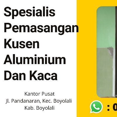 Kusen, Pintu, Jendela Aluminium Boyolali, Kaca dan Aluminium, seperti etalase, kusen, cendela dan pintu aluminium, Rolling door, KITCHEN SET, Almari, Dll.