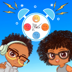 👋🏾Just two cosmic twins, checking in to see how you doing friend? #checkin with us anytime. link to our #podcast below! #tripsnhits #thecheckintwins