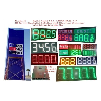 LED Gas Price Signs ,Gas Price LED Display,LED Gas Price Digital Display,Gas Station LED Price Sign,LED Gas Price Changer Board ,WIFI+RF remote controller