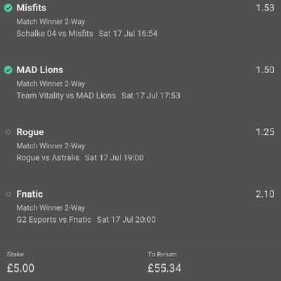 Not a betting expert for @LEC @LCSOfficial and football/soccer