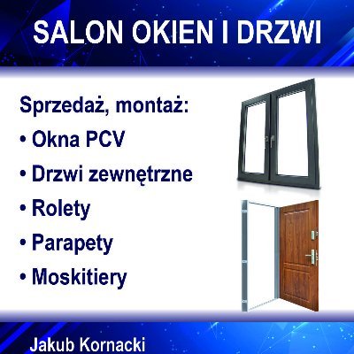 Prowadze salon sprzedaży Okien i Drzwi w Bydgoszczy i okolicach 
Zadzwoń przyjedziemy pomierzymy wycenimy zapraszam do kontaktu 665-575-586