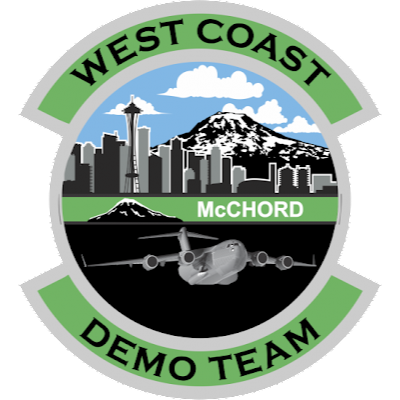 The C-17 demo team is a military airlift demo team based from Mcchord AFB. The C17 is capable of dropping over 100 troops into battle and over 150,000 of cargo.