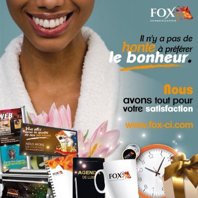 ilovefoxcom's profile picture. Regie Publicitaire : 
Communication - Marketing-
Édition sur tous supports Offset Numérique - Événementiel - Gadgets - Broderie - Sérigraphie - Merchandising ..