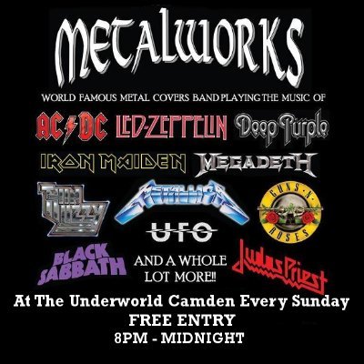 The legendary rock/metal covers band that have been playing in Camden for over 20yrs. Featuring world class band members & guests every Sunday.