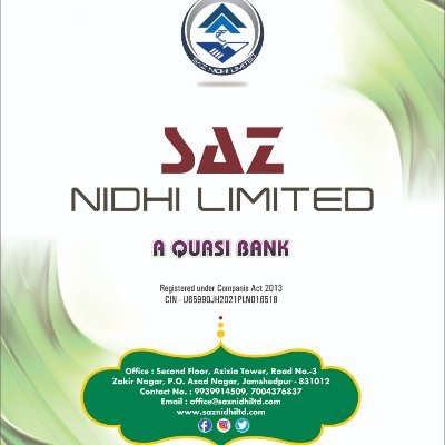 NidhiSaz's profile picture. SAZ NIDHI LIMITED
A QUASI BANK