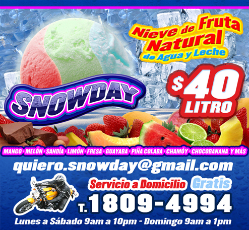Nieve de Frutas Naturales $40 LITRO Servicio Domicilio Gratis en Sur de Monterrey T. 1809 4994 (MANGO FRESA LIMON MELÓN GUAYABA SANDIA PIÑACOLADA Y MÁS)