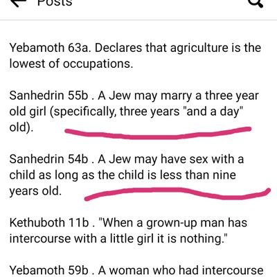 Sanhedrin 54b  #BabylonianTalmud #Zionist Jews are #pedophile A Jew may have sex with a child as long as the child is less than 9years old. (Sanhedrin 54b)