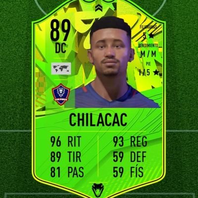 Jugador de #FIFA #ClubesPro 🎮⚽️. Posicion DC. Actualmente en @los_pibes11 | Ex jugador de Santa fe fc - napolitano fc - Sin fronteras | ID: chilacac