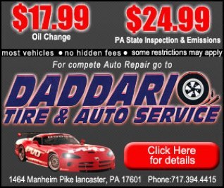 Lancasters best value for Auto service and repairs. $34.99 oil change(most vehicles), $50.99 PA Inspection and Emissions. We service all makes and models.