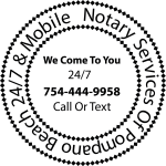 A Notary public from pompano beach