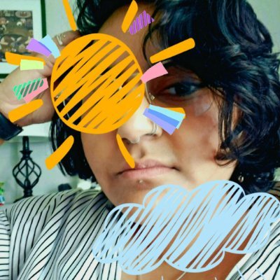 veluigi_time's profile picture. life is short, let's make some happy accidents ➡️
🌟: https://t.co/KFMGDypxgt
🌞 velu/vee🌛
🌦 a fluid being 🌈
⚧️ they/them 🏳️‍⚧️
🛸 stay weird 😈