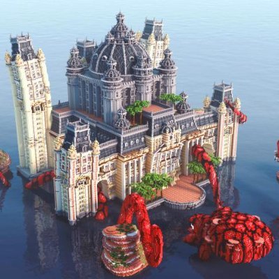 Minecraft Mapas on X: Uma casa rosa feita com os blocos do
