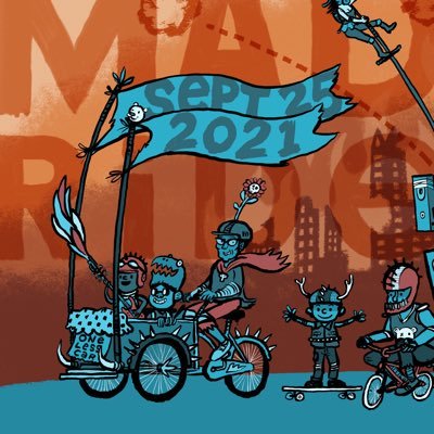 MadMaxRideYYC's profile picture. A FREE, critical mass, post-apocalyptic themed active transport ride featuring music, art, costume and motion advocating for climate action through festival.