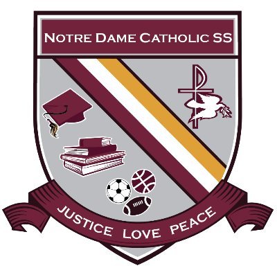 Official Twitter feed of Notre Dame Catholic Secondary School || Our Motto: Justice. Love. Peace.