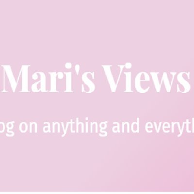 A blog on anything and everything! 💕
#blog
Pinterest - https://t.co/jJ7Uiuem7V
PR Friendly - marisviews18@gmail.com