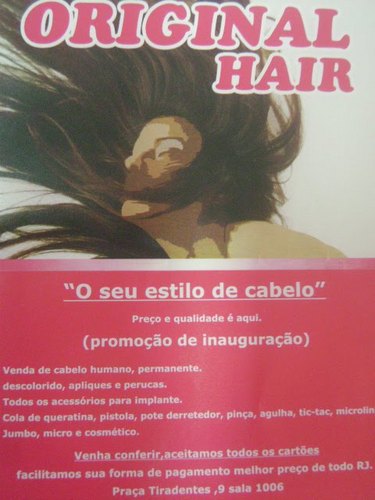 Somos uma loja destinada a venda de cabelos humanos e todos os acessórios para implante. Trabalhamos com perucas e apliques de cabelo humano e sintético.