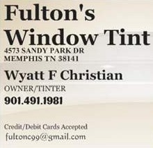 FultonsTint's profile picture. Over 28yrs of Window Tinting Experience on Cars. Trucks, Commercial Trucks, Boats, Tractors, Businesses, and Houses