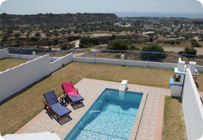 Peaceful and luxurious villa, available for rent or sale, overlook the village of Afandou, one of the most up and coming resorts on the island of Rhodes.