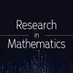 Research in Mathematics (@ResearchInMaths) Twitter profile photo