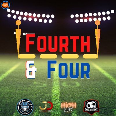 Fourthand4's profile picture. Four friends bringing you everything you need to know for Sunday's action in the NFL | Livestreams every Sunday at 11AM ET on YouTube and Twitter!