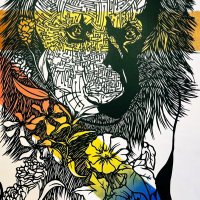 優秀品❗️手作り額付き作品　title「魅惑のニャンコ」 Highlights by 千代田梓｜9月スパンアート2人展 (@usagi_spica) / X