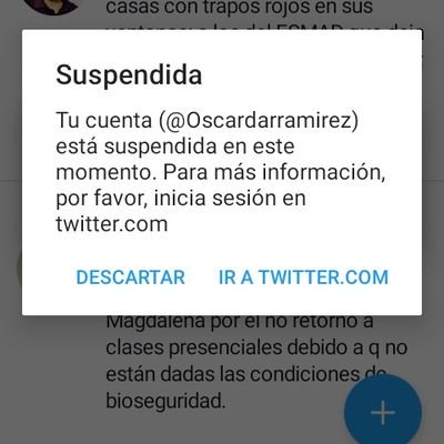 La cuenta oficial la suspendió @twitter para censurar me, ya que le recuerdo a los miserables policías delincuentes que me torturaron  3 veces @oscardarramirez