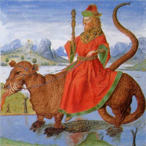 ...and i beheld another beast coming up out of the earth; and he had two horns like a lamb, and he spake as a dragon.