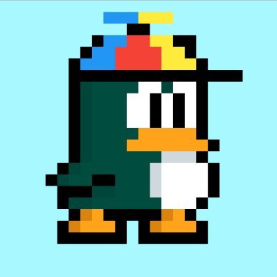 pixiguins's profile picture. 100 handmade 24x24 pixel penguins on @hicetnunc2000