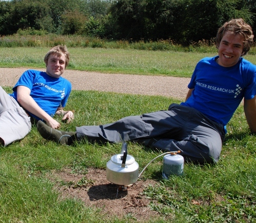 Ben and Tolga walk the length of Great Britain, camping along the way, to raise money for Cancer Research UK. Donate at: http://t.co/q0uvgCmd68