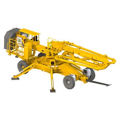 Our placing booms has many optional features. They can be used on wheel carriages or on mobile elevation masts. Stock deliveries from our warehouse in Kassel.
