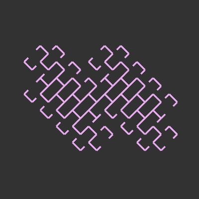 Fully on-chain generative fractal patterns based on the dragon curve