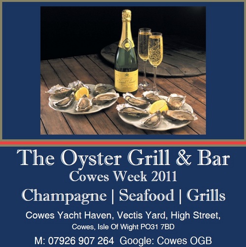 OysterGrillBar's profile picture. Pop up restaurant for AAM Cowes Week 2011 serving seafood, grills, oysters, cold bottled beers, Champange and soft drinks.
