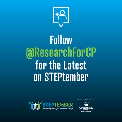 Please follow @ResearchForCP for all the latest on #STEPtemberUS, our flagship virtual fundraiser supporting #CerebralPalsy #research