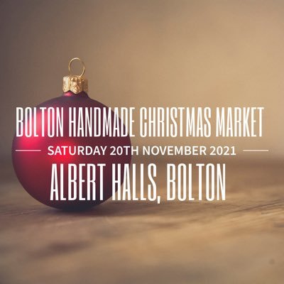 Bolton Handmade Market will be back in 2021 on Saturday 20th November at @alberthallsBTN. Managed by @mwlevents