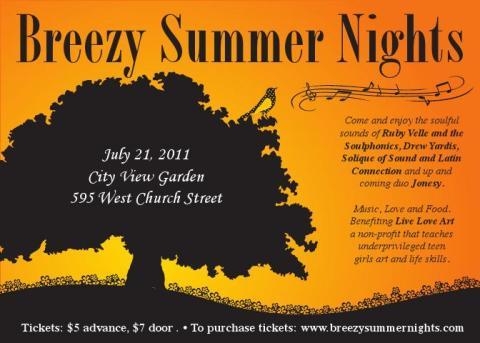 Breezy summer nights is orlando's summer concert series. Showcasing live performances from the hottest talent around. Come out and enjoy!