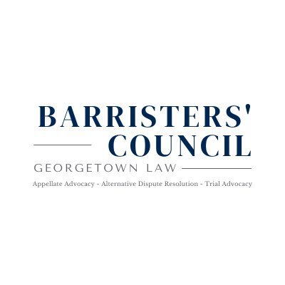 Barristers' Council at Georgetown Law: ADR, Mock Trial, & Moot Court. Follow us for updates on tryouts, tournaments, and news from all three divisions.