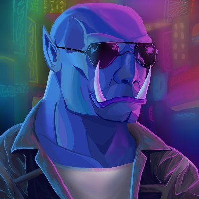 Just your local blue Orc streaming some variety  on twitch at: https://t.co/jlfZAYQJy0 and doing some Art too which I may post here every now and then.