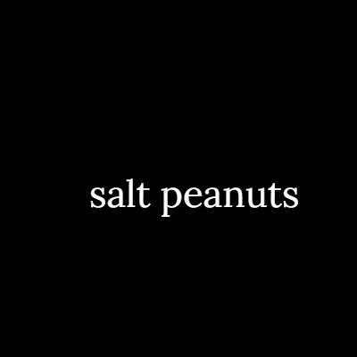 salt peanuts