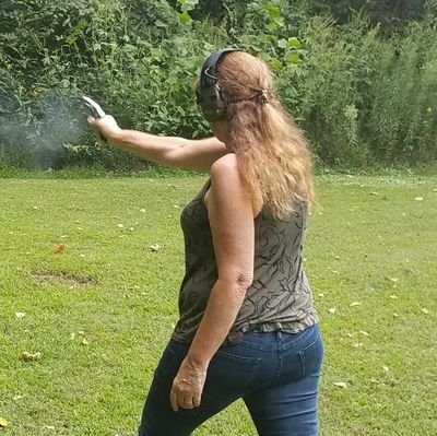 Horny Granny,  
Lover of SHOOTING GUNS,
FREESTYLE LIVING,
Mostly Love A HORSE
Between My Legs
#GilfGuns #Gilf #Milf #FromBehind #SpreadEagle #BushyPussy #Sex