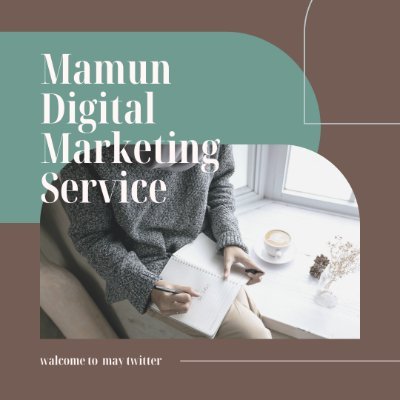 I'm Digital marketer & Mamun #digital_marketing service will get all my work updates through this twitter. & get help through my twitter on #digital_marketing.