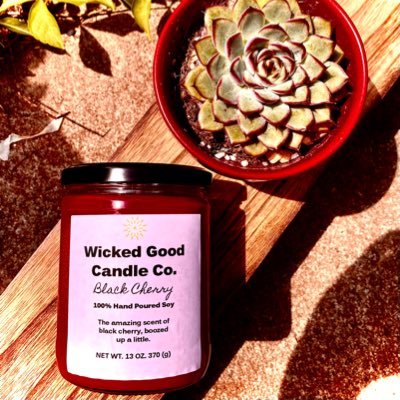 Wicked Good hand poured, 100% soy candles in many different scents and vessels. Highly scented! Enjoy! Custom orders are available.